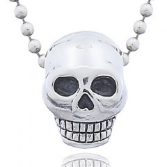 Polished Sterling Silver 925 Punk Skull Pendants by BeYindi