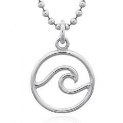 Wave Of Sea Sterling 925 Plain pendant by BeYindi