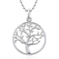 Puffy Leaf In Sterling 925 Tree Of Life pendant by BeYindi