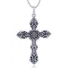 Sterling Antiqued Ornate Cross Pendant by BeYindi
