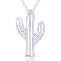 Layered Saguaro Cactus 925 Pendant