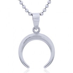 Crescent Moon Sterling Silver Pendant by BeYindi
