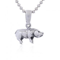 Sterling Silver Chinese Zodiac Pig Pendant