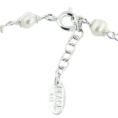Silver Evil Eye Bracelet with Freshwater Pearls 3