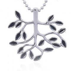 Olive Branch Pendant In 925 Silver by BeYindi