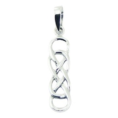 Entwined Sterling Silver Celtic Knot Pendant by BeYindi