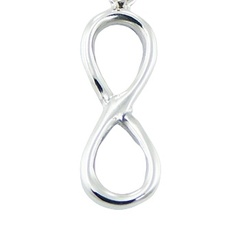 Plain Sterling Silver Symmetrical Infinity Pendant by BeYindi 3