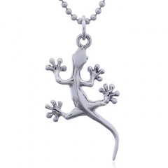 Plain 925 Silver Designer Jewelry Smart Gecko - Lizard Pendant by BeYindi