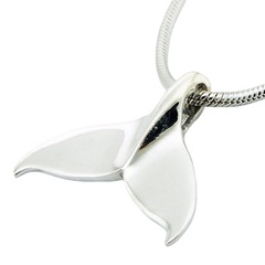 925 Sterling Silver Whale Tail Fin Pendant Marine Life Jewelry by BeYindi 2