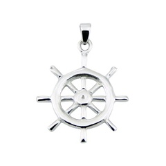 925 Sterling Silver Jewelry Wheel Of A Ship Planet Silver Pendant