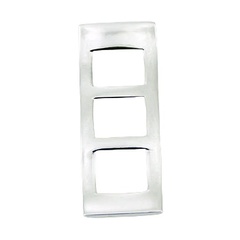 925 Silver Pendant Stacked Open Squares Wavy Modern Rectangle