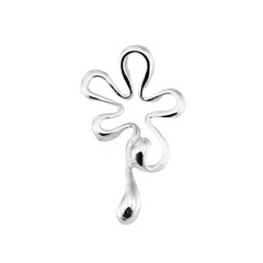 Delicate Jewelry Design Sterling Silver Open Flower Pendant