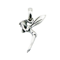 Sterling Silver Charm Pendant Cute Winged Little Fairy