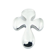 Small Sterling Silver Cross Pendant With Rounded Lobes