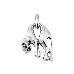 Sterling Silver Pendant Lioness On Bail Wild Life Protection