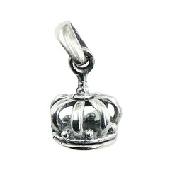 Cute Miniature Crown Pendant Sterling Silver Openwork