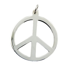 Always Popular Peace Symbol Pendant Sterling Silver