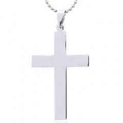 Generous Sized Simple Sterling Silver  Cross Pendant by BeYindi