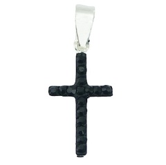 Crystal Silver Cross Pendant Great Sparkle