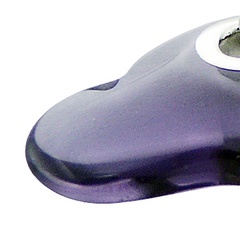 Small Translucent Purple Hydro Quartz Heart Charm Pendant by BeYindi 2
