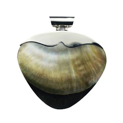Handmade Black-Lip Shell Pendant 925 Silver Shell Jewelry