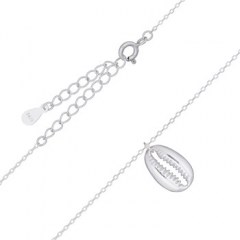 Silver Plated Cowrie Shell 925 Chain Necklace