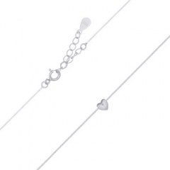 Mini Heart In Silver Plated 925 Chain Necklace by BeYindi