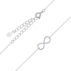 Infinity Charm In Silver Plated 925 Chain Necklace