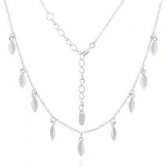 Fallen Leaves 925 Sterling Silver Chain Necklace