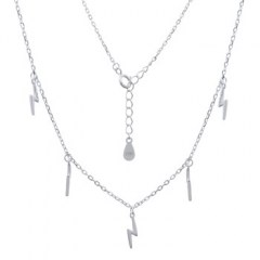Silver Plated Charm Thunders 925 Chain Necklace