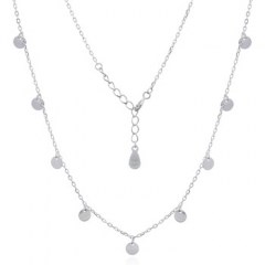 Silver Plated Discs 925 Chain Necklace