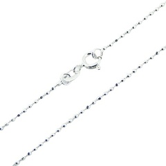 18 Inches Faceted Bead Sterling Silver 925 Necklace Chain by BeYindi 