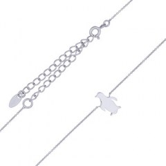 925 Silver Chain Bracelet With Penguin Charm