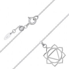 Solar Plexus Chakra Sterling Plain Silver Chain Necklace