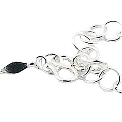 Sterling Silver Fancy Chain Shiny Spheres Charm Bracelet 2