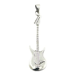 "Jam Session" Sterling Silver Detailed Guitar Pendant by BeYindi