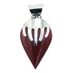 Handmade Coral Sterling Silver Jewelry Fringed Clasped Drop