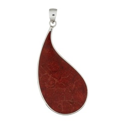 Large Double Sided Sponge Coral 925 Silver Pendant