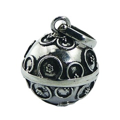 Flowers Filled Garlands 925 Silver Harmony Ball Pendant