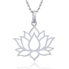 Sterling Silver Lotus Flower Pendant by BeYindi