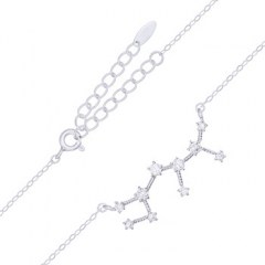Sagitarius Star Constellation Rhodium Plated 925 Silver Necklace by BeYindi