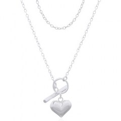 Interlocked Heart Silver Plated 925 Chain Necklaces by BeYindi