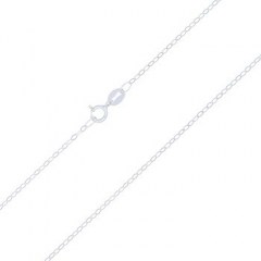 16 Inches Flat Sterling Silver Cable Chains