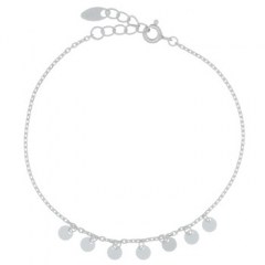 Silver Disc Dwarf 925 Chain Bracelet by BeYindi