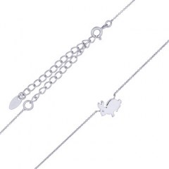 Bunny Silver Cable Chain Bracelet