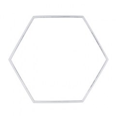 Square Wire 925 Silver Hexagon Bangle 