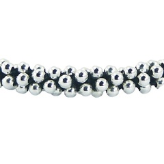 Handcrafted Macrame Bracelet Covered with Silver Beads 2