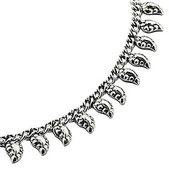 Embellished With Paisley Shapes 925 Silver Anklet Chain by BeYindi 2