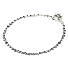 Sterling Silver Highly Polished Spheres Chic Anklet Chain by BeYindi 