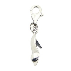 Stiletto Heeled Sandals Charm Crafted Of Sterling Silver